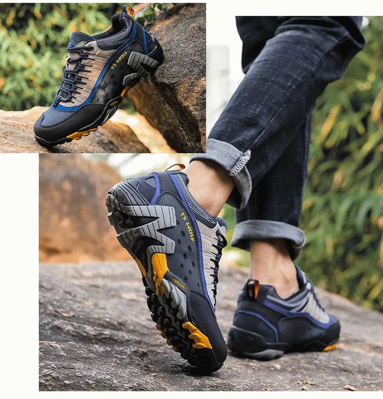 Chaussures de Randonnée Imperméables – Trekking Outdoor Unisexe | Printemps & Mi-saison | Cuir Véritable - BLACKBEARD OUTDOOR INDUSTRIES