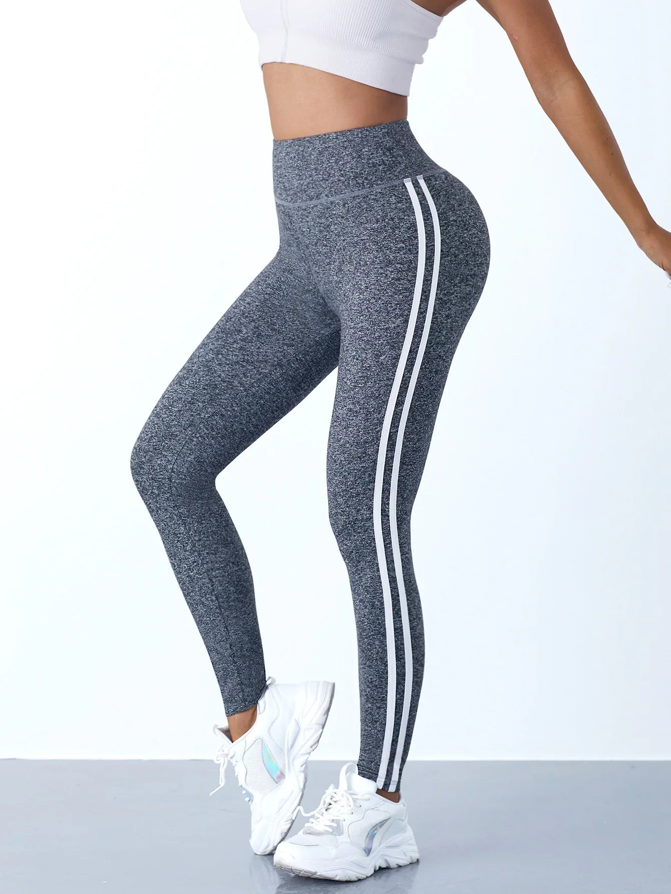 Legging Femme Taille Haute à Rayures – Effet Fessier Galbé et Coupe Sport Ajustée - BLACKBEARD OUTDOOR INDUSTRIES
