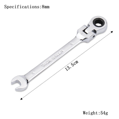 Clé à Cliquet Flexible 72 Dents en Acier Chrome Vanadium – 6 à 27 mm - BLACKBEARD OUTDOOR INDUSTRIES