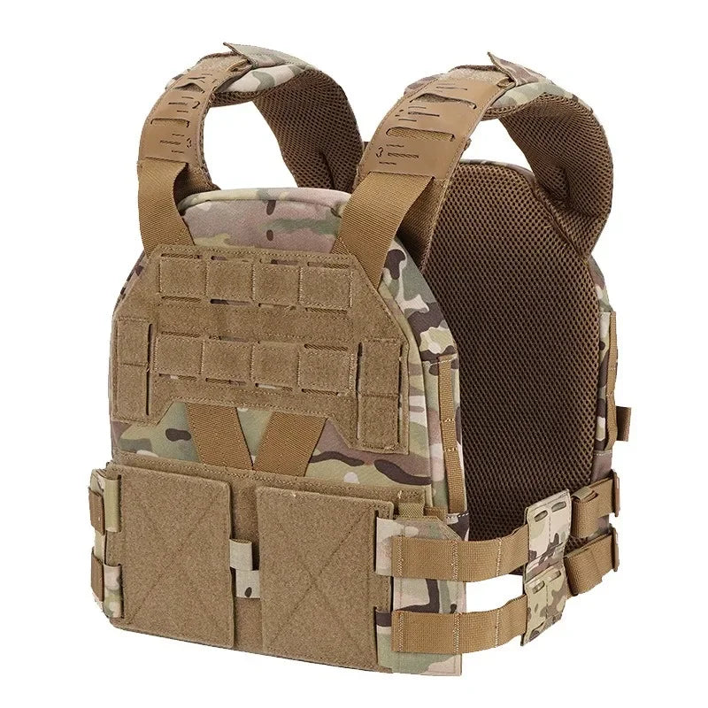 Gilet Tactique KZ Plate Carrier - Profil Bas, Léger, Ajustable, avec MOLLE et Système de Libération Rapide – Gilet de Combat pour Airsoft et Chasse - BLACKBEARD OUTDOOR INDUSTRIES