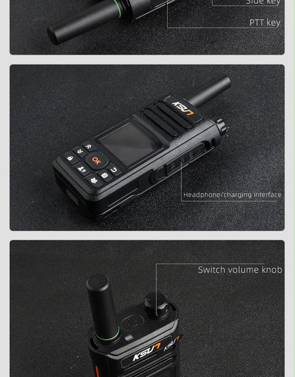KSUT ZL18 Talkie-Walkie Professionnel 4G WiFi Zello POC — Communication Sans Limite - BLACKBEARD OUTDOOR INDUSTRIES