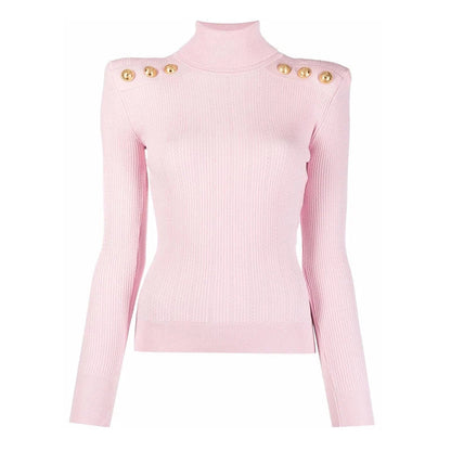 Pull en Laine Mélangée à Col Roulé Femme - Vert Armée, Épaules Padding, Casual, Tricoté pour l'Hiver BLACKBEARD OUTDOOR INDUSTRIES