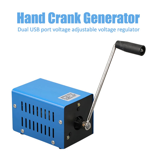 Générateur Manuel Portable 20W à Manivelle pour Urgence, Tourisme et Survivalisme – Chargeur USB 5V à Crank pour Power Bank - BLACKBEARD OUTDOOR INDUSTRIES