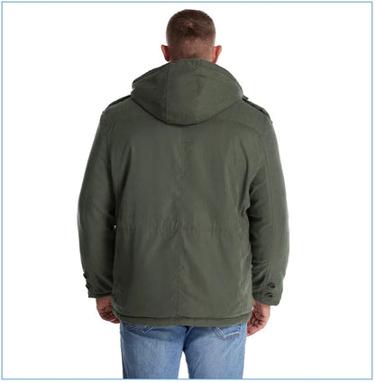 Parka Homme Hiver Chaude – LZLLTT Avec Capuche Amovible | Doublure Polaire | Multipoches | -30°C à +5°C - BLACKBEARD OUTDOOR INDUSTRIES