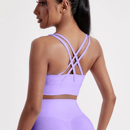 Brassière de Sport Femme Dos Croisé – Maintien Fort – Respirante & Confortable – Yoga, Fitness, Gym - BLACKBEARD OUTDOOR INDUSTRIES