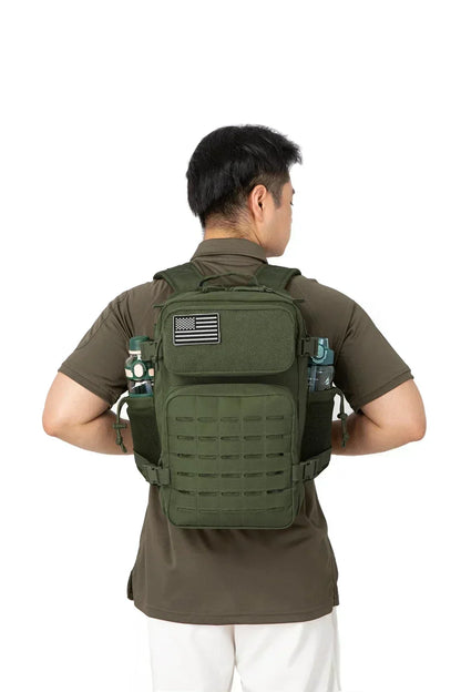 Sac à Dos Tactique 25L / 45L pour Homme et Femme – Laser Cut MOLLE, Sac Polyvalent pour Randonnée, École et Gym - BLACKBEARD OUTDOOR INDUSTRIES