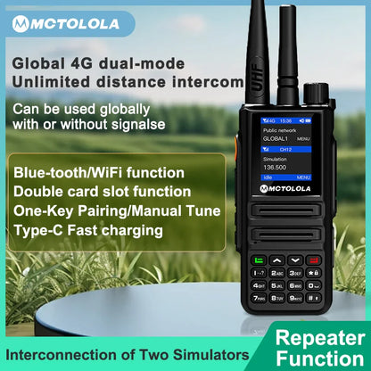 MOTOLOLA MT-8900 Talkie-Walkie Android 2G/4G - Radio Analogique VHF/UHF à Longue Portée Compatible PTT/PoC - BLACKBEARD OUTDOOR INDUSTRIES