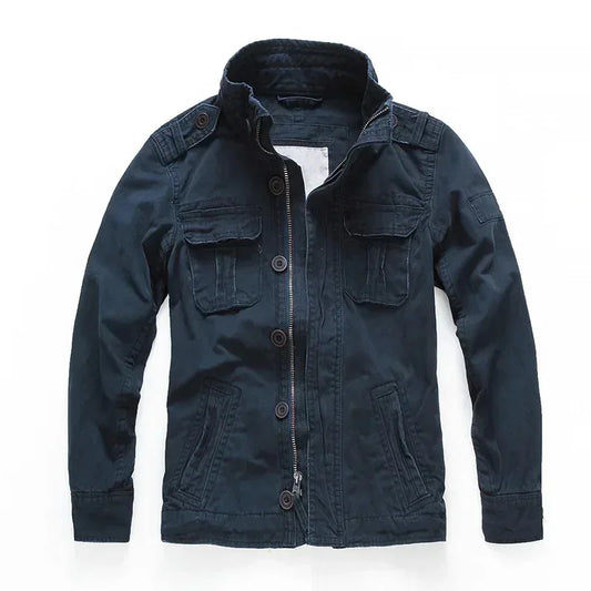 Veste Homme M65 Denim Rétro – Cargo Multi Poches – Style Militaire Outdoor Casual - BLACKBEARD OUTDOOR INDUSTRIES