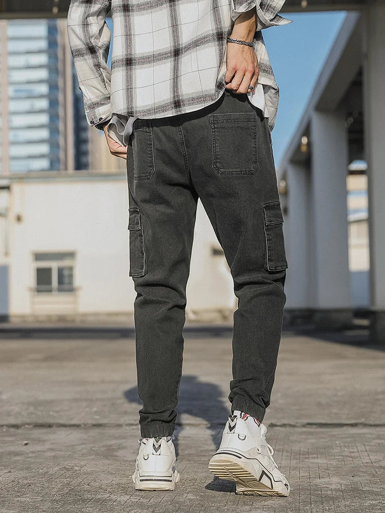 Pantalon Jean Cargo Homme Grande Taille – Style Décontracté Multi-Poches - BLACKBEARD OUTDOOR INDUSTRIES