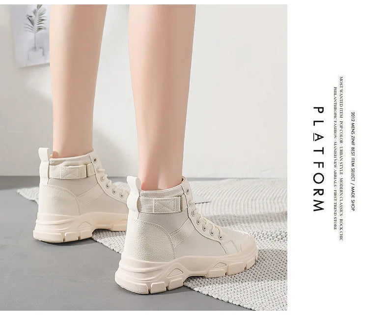Bottines Femme en Toile – Style Désert & Moto – Hautes, Plates et Tendance – UXST - BLACKBEARD OUTDOOR INDUSTRIES
