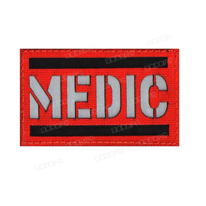MEDIC Embroidered Patch IR Reflective Glow in Dark Tactical Military Patches Medical MED EMT PARAMEDIC Emblem PVC Rubber Badges - BLACKBEARD OUTDOOR INDUSTRIES