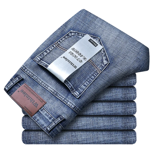 Jeans Business Homme – Coupe Droite Stretch, Bleu/Noir, Denim Classique BLACKBEARD OUTDOOR INDUSTRIES