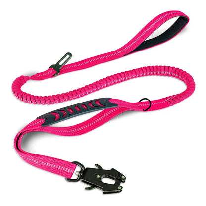 Laisse Tactique Élastique Réfléchissante avec Amortisseur de Chocs et Ceinture de Sécurité – Spécial Grands Chiens Ma boutique