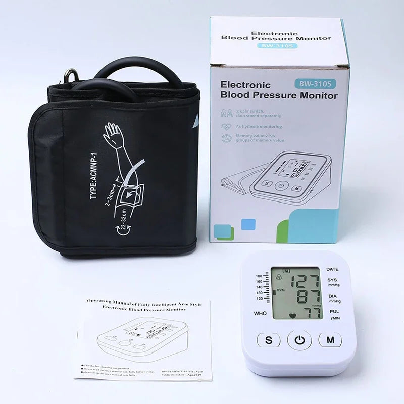 Tensiomètre Digital Portable – Moniteur de Tension Artérielle au Bras avec Mesure du Pouls Ma boutique