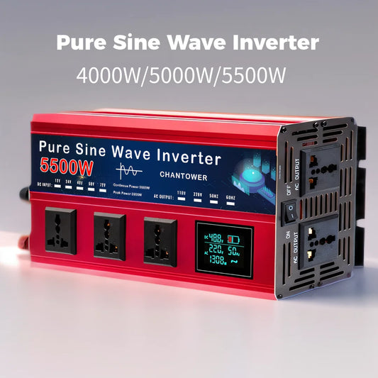 Onduleur Pur Sinus 5500W / 5000W – DC 12V/24V/48V/60V/72V à AC 110V/220V - BLACKBEARD OUTDOOR INDUSTRIES