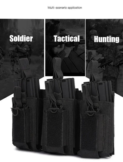 Porte chargeurs Tactical EDC Triple pour M4, M14, M16, AK, AR, Glock (Système MOLLE) BLACKBEARD OUTDOOR INDUSTRIES