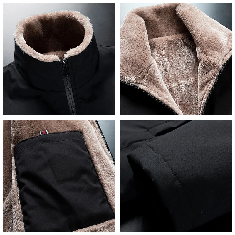 Veste Homme Hiver 2025 — Manteau Chaud Épais en Polaire Coupe Classique - BLACKBEARD OUTDOOR INDUSTRIES