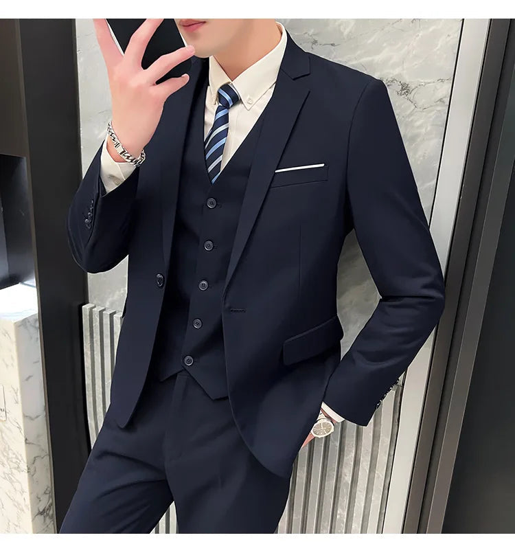Costume Homme 3 Pièces - Élégant et Classique, Idéal pour Mariage et Événements Formels - Taille S-6XL BLACKBEARD OUTDOOR INDUSTRIES