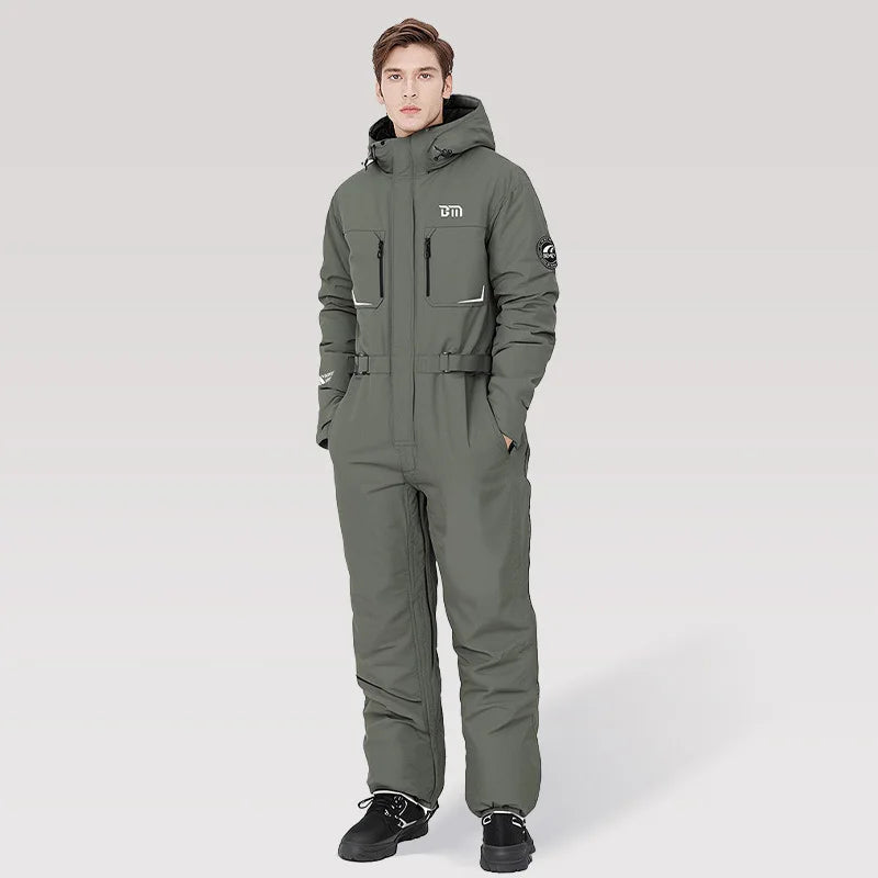 Motorcycle Riding Winter Coldproof Clothing Winter Fashion Waist Designwarm Cotton Jumpsuit Thickened Waterproof Snowmobile Suit BLACKBEARD OUTDOOR INDUSTRIES