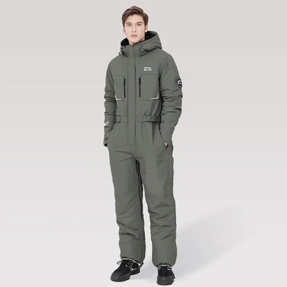 Motorcycle Riding Winter Coldproof Clothing Winter Fashion Waist Designwarm Cotton Jumpsuit Thickened Waterproof Snowmobile Suit BLACKBEARD OUTDOOR INDUSTRIES