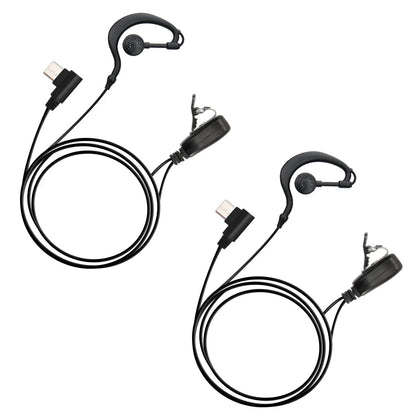 ABBREE POC Network Walkie Talkie Headset  360° Rotatable Earplug Built-in PTT MIC For GP-268 GP-298 ZELLO Type-C Radio Earphone BLACKBEARD OUTDOOR INDUSTRIES