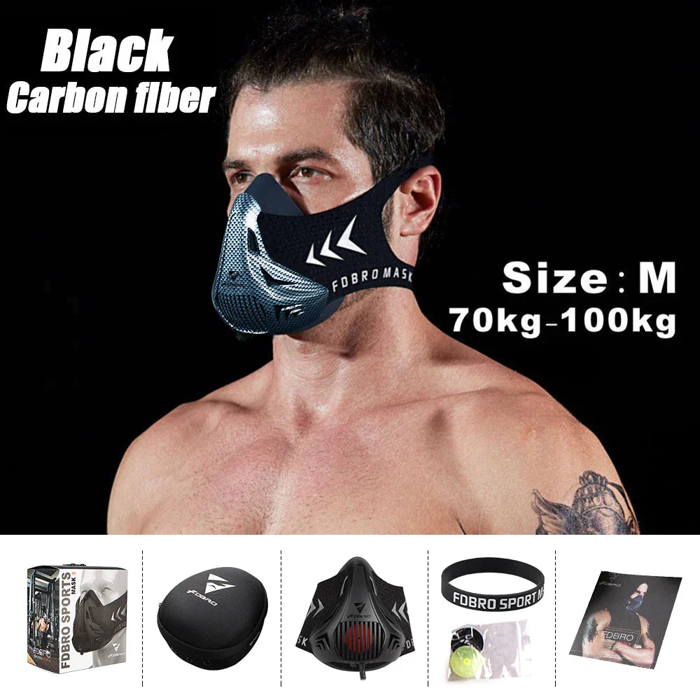 Masque d’Entraînement Sportif – Édition Élévation | Course, Fitness, Cyclisme – Style Noir 2.0 - BLACKBEARD OUTDOOR INDUSTRIES