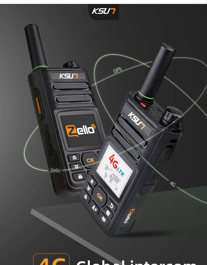KSUT ZL18 Talkie-Walkie Professionnel 4G WiFi Zello POC — Communication Sans Limite - BLACKBEARD OUTDOOR INDUSTRIES