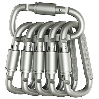 Lot de 6 Mousquetons D-Ring en Alliage d’Aluminium – Accessoires Multifonctions Outdoor - BLACKBEARD OUTDOOR INDUSTRIES