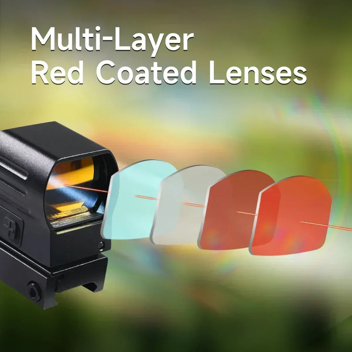 HD103 Red Dot Sight Rechargeable USB Type-C – 4 Réticules – Lunette de Visée Tactique pour Rail 20 mm - BLACKBEARD OUTDOOR INDUSTRIES