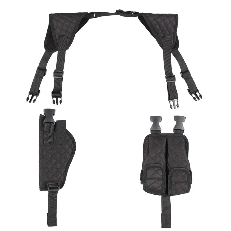 Holster Tactique à Port Discret avec Double Magasin - Pochette Sous-armé pour Pistolet - Accessoire de Tir et de Chasse BLACKBEARD OUTDOOR INDUSTRIES