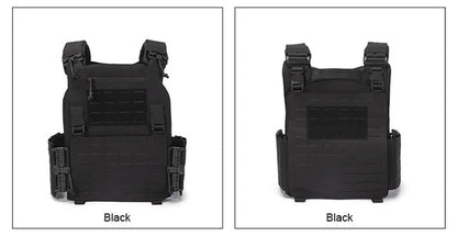 Gilet de Combat 6094 Tactique - Gilet Détachable Rapide avec Système Laser Cut et Porte-Plaque de Protection - Équipement Tactique Noir BLACKBEARD OUTDOOR INDUSTRIES