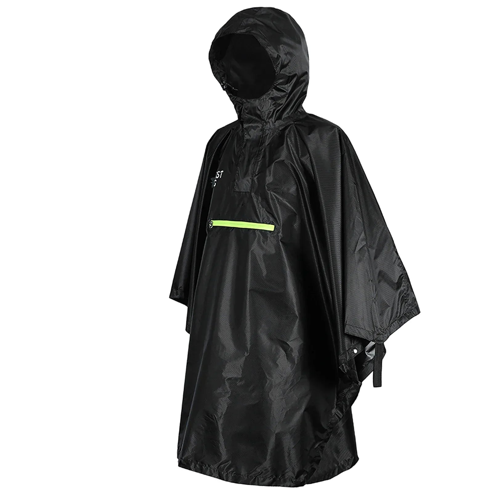 Poncho de Pluie avec Réflecteur - Imperméable Unisexe pour Vélo, Randonnée et Activités de Plein Air (Cape de Pluie, Capuche, Bande Réfléchissante) BLACKBEARD OUTDOOR INDUSTRIES