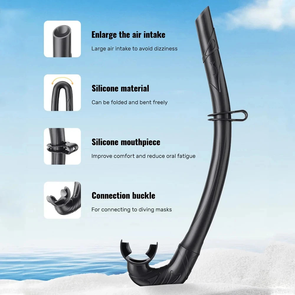 JoyMaySun Masque de Plongée Frameless avec Tuba – Set de Snorkeling Ultra Léger et Compact - BLACKBEARD OUTDOOR INDUSTRIES