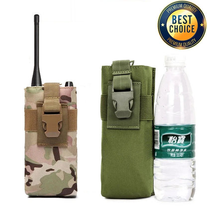 Pochette Tactique MOLLE pour Radio Walkie-Talkie – Porte-Bouteille d'Eau, Pochette de Magasin pour Activités de Plein Air, Camping et Sports BLACKBEARD OUTDOOR INDUSTRIES