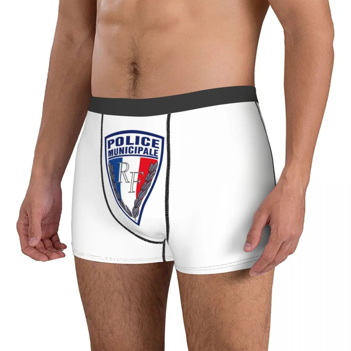 Boxer Homme Insigne Police Municipale – Sous-vêtement Original et Confortable - BLACKBEARD OUTDOOR INDUSTRIES