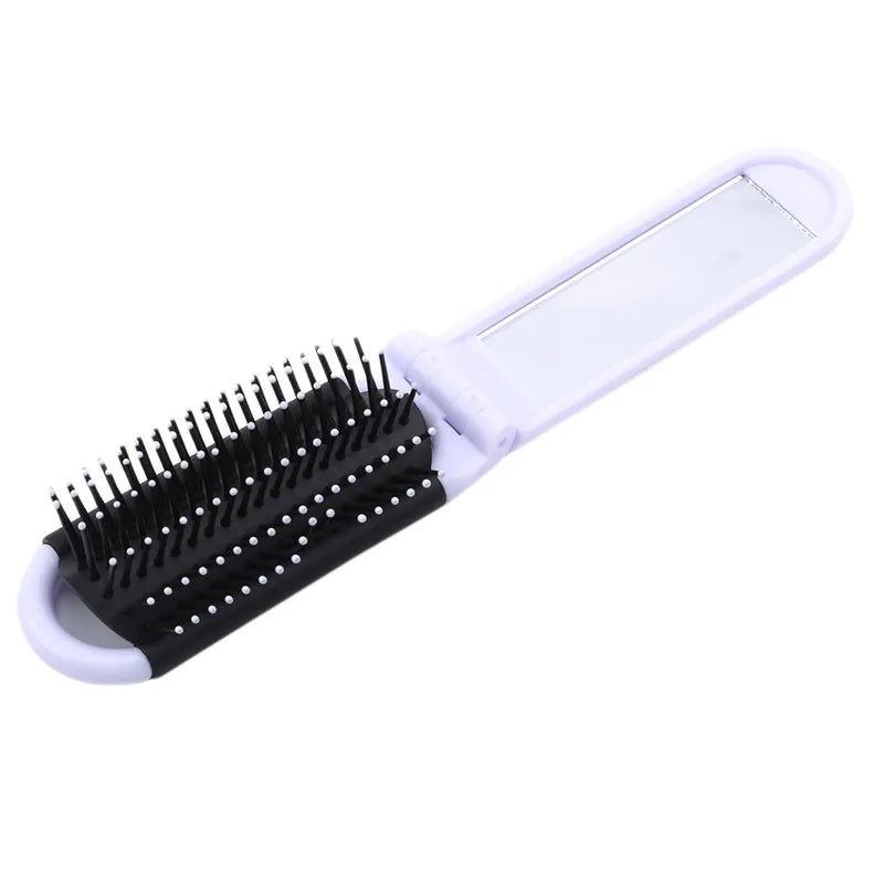 Peigne Pliant en Plastique avec Miroir Portable – Peigne de Maquillage Pratique et Élégant, Accessoire de Mode pour Femme, Idéal pour Sac à Main - BLACKBEARD OUTDOOR INDUSTRIES