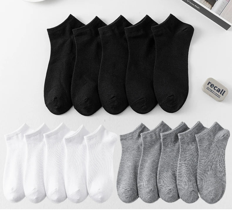 Lot de 10/20/40 Paires de Chaussettes Basses Unisexes – Couleurs Unies – Douces, Légères et Respirantes - BLACKBEARD OUTDOOR INDUSTRIES