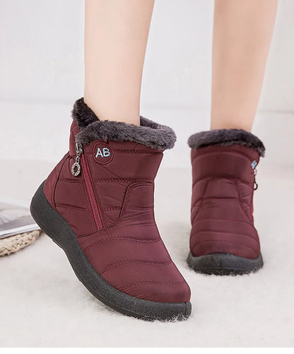 Bottines Hiver Femme Fourrées & Imperméables – Chaussures Chaudes à Talon Plat – Style Élégant & Confort – Neige / Froid - BLACKBEARD OUTDOOR INDUSTRIES