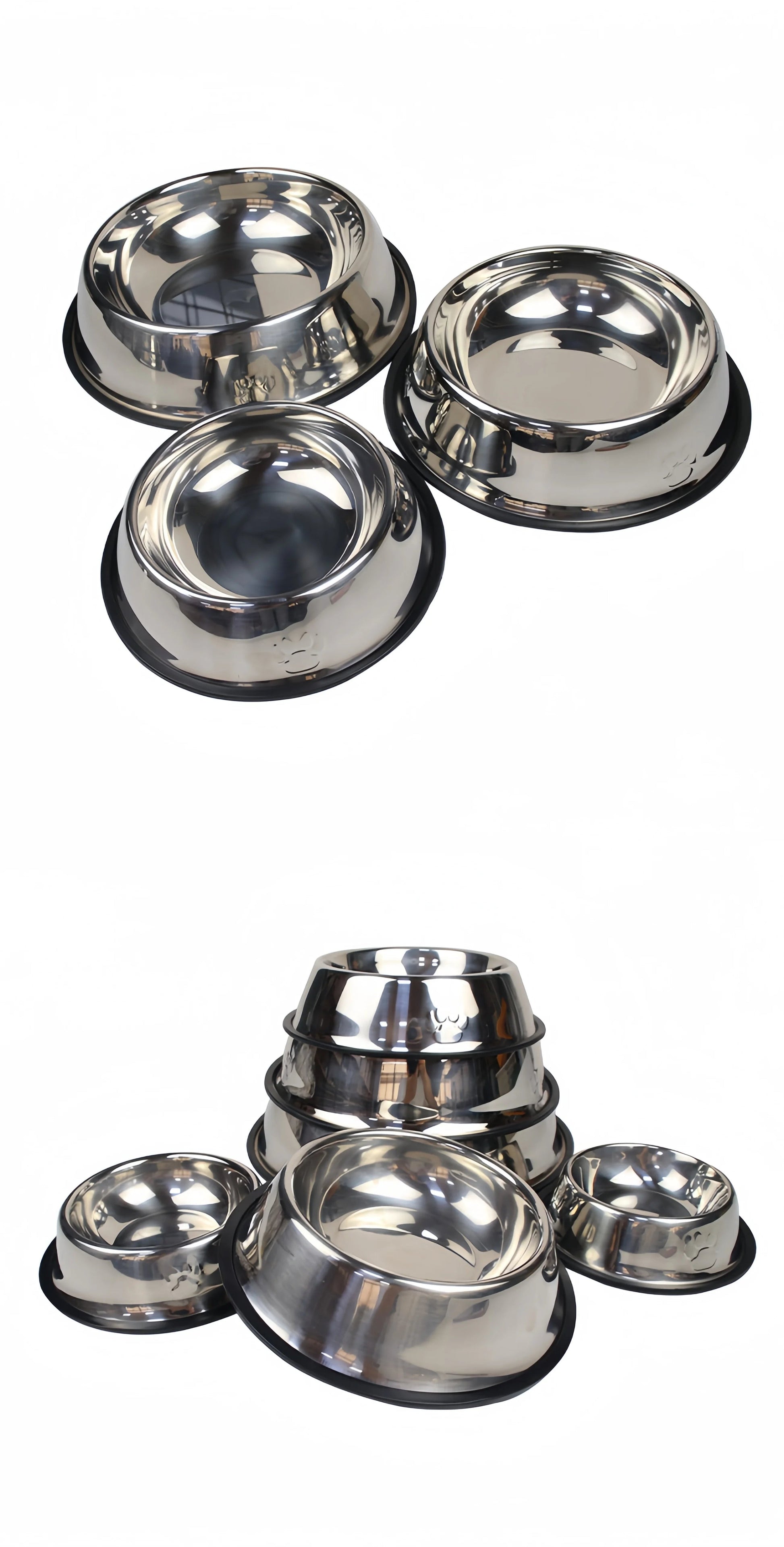 Gamelle Inox pour Chien et Chat – 6 Tailles Disponibles Robuste • Facile à Nettoyer • Multi-usages Ma boutique