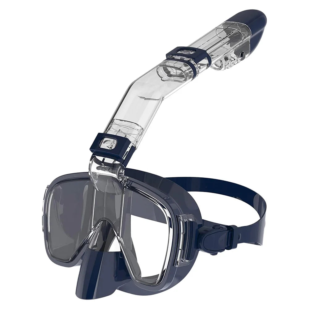 Masque de Plongée Demi-Visage avec Tuba pour Enfants et Adultes – Anti-Buée, Étanche, Respirabilité Sécurisée - BLACKBEARD OUTDOOR INDUSTRIES
