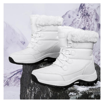 Bottes de Neige Femme Hiver 2024 – Sneakers Chaudes à Fourrure, Semelle Épaisse, Imperméables – Bottines Mi-mollet Outdoor - BLACKBEARD OUTDOOR INDUSTRIES