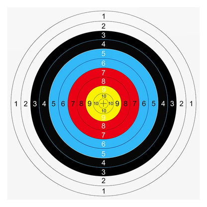 Lot de 10 ou 50 Cibles Papier 40x40 cm – Entraînement Précis Tir à l'Arc, Airsoft, Arbalète et Chasse - BLACKBEARD OUTDOOR INDUSTRIES
