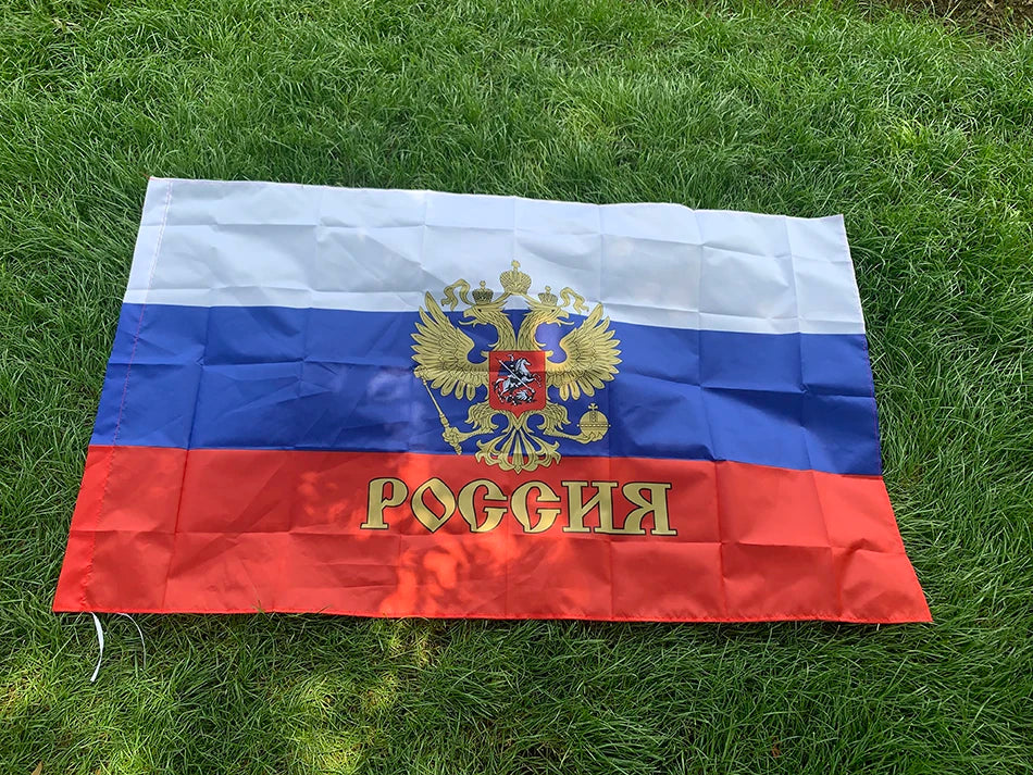 Drapeau de la Russie SKY FLAG – 90x150cm en Polyester, Drapeau Présidentiel Russe, Bannières Nationales de Russie BLACKBEARD OUTDOOR INDUSTRIES