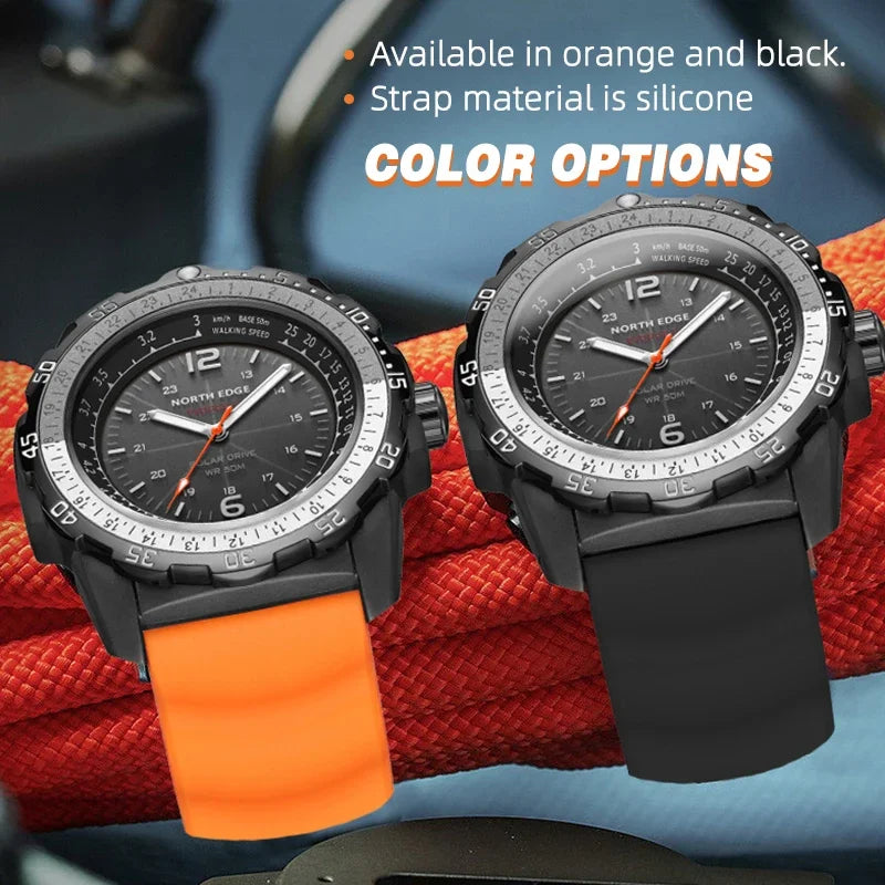 NORTH EDGE EVOQUE2 – Montre Solaire Sport pour Homme - BLACKBEARD OUTDOOR INDUSTRIES