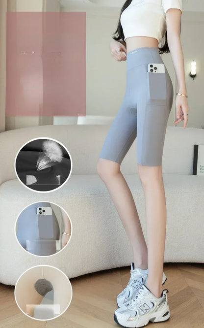 Legging Short Femme Sport Taille Haute | Gainant & Anti-Transpiration | Poches Latérales | MODX - BLACKBEARD OUTDOOR INDUSTRIES