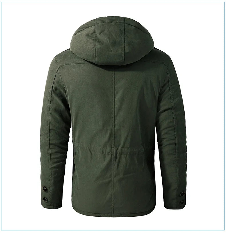 Parka Homme Hiver Chaude – LZLLTT Avec Capuche Amovible | Doublure Polaire | Multipoches | -30°C à +5°C - BLACKBEARD OUTDOOR INDUSTRIES