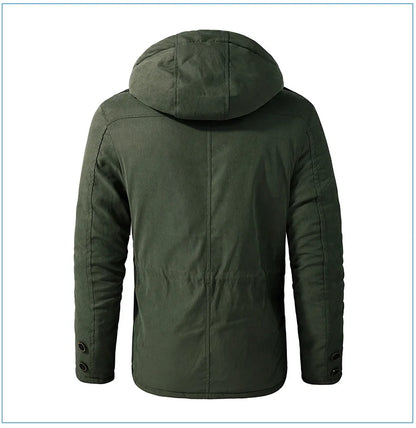Parka Homme Hiver Chaude – LZLLTT Avec Capuche Amovible | Doublure Polaire | Multipoches | -30°C à +5°C - BLACKBEARD OUTDOOR INDUSTRIES