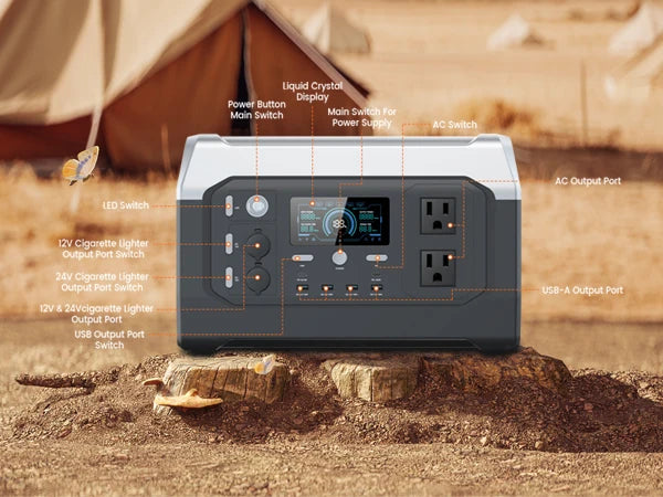 Générateur Solaire Portable avec Batterie LiFePO4 | UPS intégré | Sortie 110V / 220V AC | Idéal pour Camping, Maison, Secours - BLACKBEARD OUTDOOR INDUSTRIES