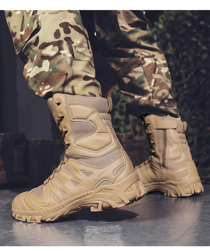 Bottes Tactiques Combat Désert pour Homme - Résistantes, Étanches et Confortables pour Randonnée et Sports Outdoor - BLACKBEARD OUTDOOR INDUSTRIES