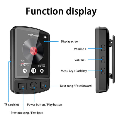 Lecteur MP3 Sport Portable avec Clip A7 - BLACKBEARD OUTDOOR INDUSTRIES